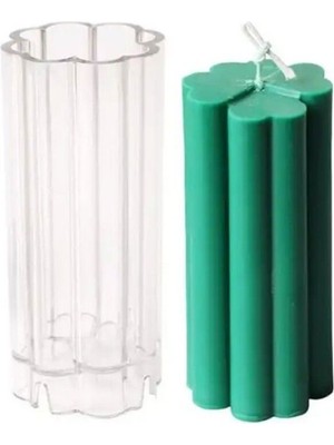 Polikarbon Mum Kalıbı Mika Sert Plastik Kalp Şekilli Büyük Boy