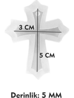 Epoksi Silikon Kalıp Anahtarlık Hristiyanlık Haç Sembolü Kolye Kalıbı