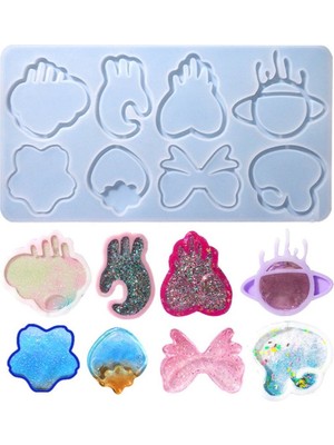Epoksi Silikon Kalıp Yay Kalp Bulut Yıldız Figür Modelleri Kolye Küpe Kalıbı