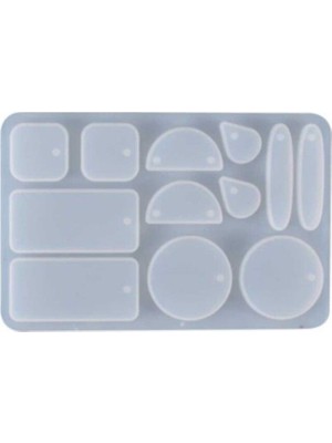 Epoksi Silikon Kalıp Çoklu Küpe ve Kolye Kalıbı 8X12 cm