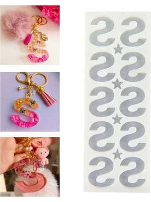 Epoksi Çoklu Silikon Kalıp S Harfi Anahtarlık Reçine Seri Döküm Kalıbı 4 cm 10 Lu