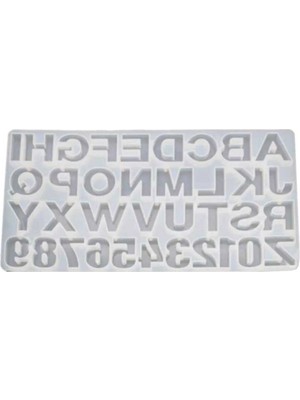 Epoksi Silikon Kalıp Büyük Harfler ve Rakamlar Kalıbı-36 Lı