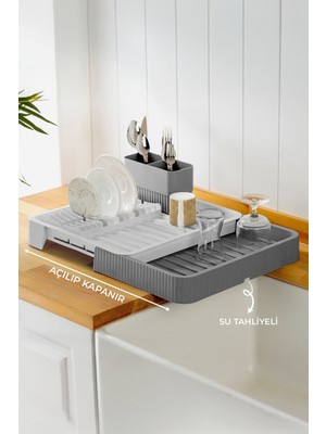 Açılır Kapanır Sürgülü Bulaşık Kurutma Sepeti - Sürgülü Bulaşıklık