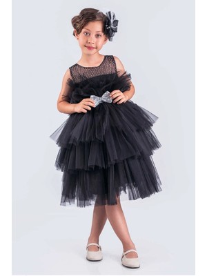 Kız Çocuk Abiye Katkat Tüllü Havalı