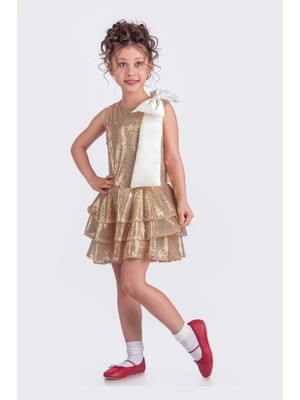 Etekli Şık Elbise Pullu 3 Kat