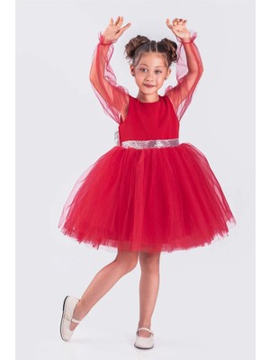 Abiye Elbise Kız Çocuk Melek Kanatlı