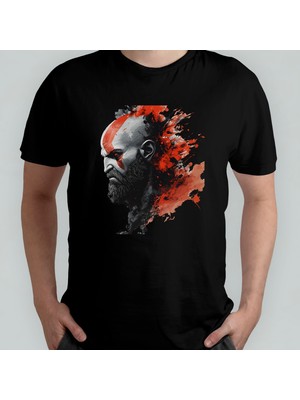 Pixxa God Of War Kratos Unisex %100 Pamuklu Bisiklet Yaka T-Shirt Model 4