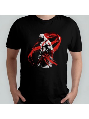 Pixxa God Of War Kratos Unisex %100 Pamuklu Bisiklet Yaka T-Shirt Model 3