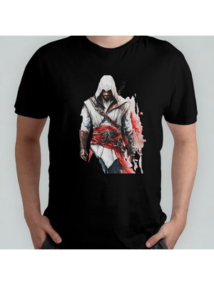 Pixxa Assassin's Creed Unisex %100 Pamuklu Bisiklet Yaka T-Shirt Model 1
