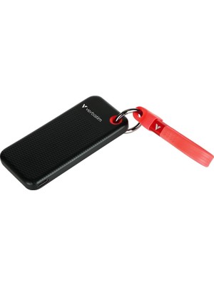 Verbatim 1 TB Pocket Mini Taşınabilir SSD USB 3.2 - 1000MB/S - 1000MB/S Siyah - Turuncu Kablo Dahil