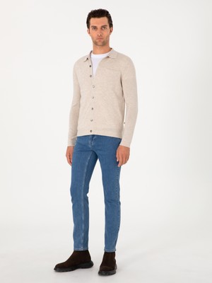 Cacharel Bej Regular Fit Yün Karışımlı Triko Hırka 50299422 VR011