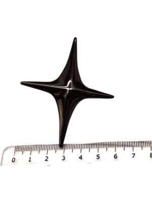 Angel Çanta Aksesuar Kuzey Yıldızı Model  Plaka Süs Füme Renk