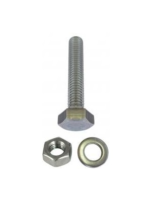 Marintek Altı Köşe Başlı Civata SS304 M6X50 Somun, Pul, 2'Li