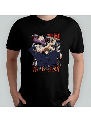 Pixxa Jujutsu Kaisen Unisex %100 Pamuklu Bisiklet Yaka T-Shirt Model 4
