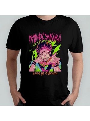 Pixxa Jujutsu Kaisen Unisex %100 Pamuklu Bisiklet Yaka T-Shirt Model 14