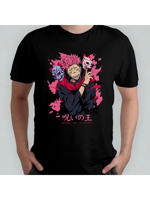 Pixxa Jujutsu Kaisen Unisex %100 Pamuklu Bisiklet Yaka T-Shirt Model 15