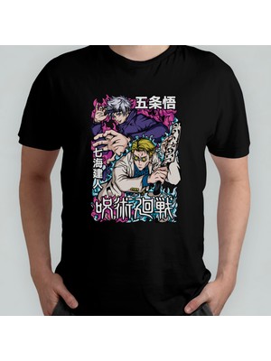 Pixxa Jujutsu Kaisen Unisex %100 Pamuklu Bisiklet Yaka T-Shirt Model 8