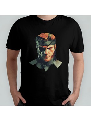 Pixxa Metal Gear Solid - Solid Snake Unisex %100 Pamuklu Bisiklet Yaka T-Shirt Model 5