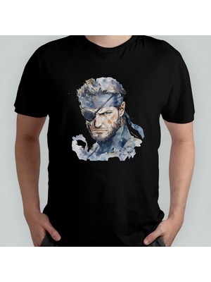 Pixxa Metal Gear Solid - Solid Snake Unisex %100 Pamuklu Bisiklet Yaka T-Shirt Model 4