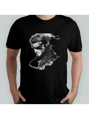 Pixxa Metal Gear Solid - Solid Snake Unisex %100 Pamuklu Bisiklet Yaka T-Shirt Model 2