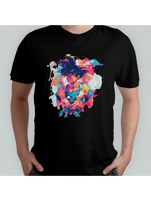 Pixxa Dragon Ball Unisex %100 Pamuklu Bisiklet Yaka T-Shirt Model 6