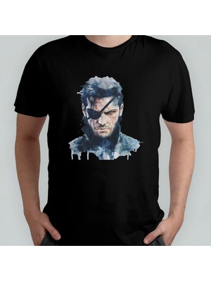 Pixxa Metal Gear Solid - Solid Snake Unisex %100 Pamuklu Bisiklet Yaka T-Shirt Model 3