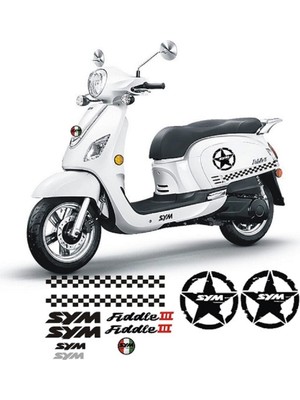 Yeni Özel  Motosiklet Sticker Set Siyah Sağ/sol