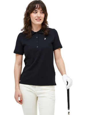 Peak Performance Classic Cotton Kadın Siyah Polo Tişört