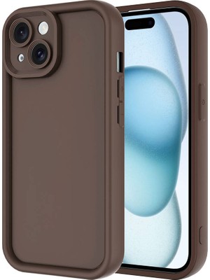 Apple iPhone 14 Kılıf Kamera Korumalı Tkdr Ananas Kapak-Kahverengi