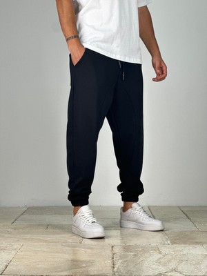 Cocopelli Erkek Siyah Rahat Kalıp Çeyrek Şalvar Pantolon COC1996