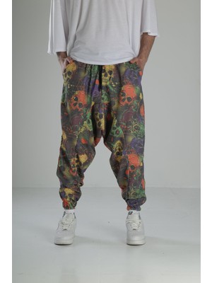 Cocopelli Erkek Çok Renkli Casual Spor Şalvar Kurukafa Baskılı COC2008