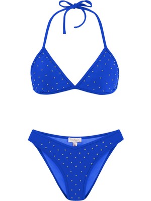 Kare Yaka Kemik Toka Detaylı Bikini Takım