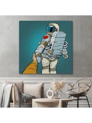 Marsilyan- Uzaya Giden Astronot Kanvas TABLO-5073