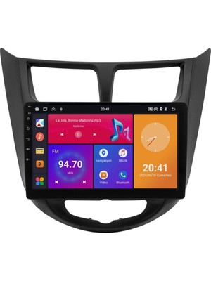 SmartGO Hyundai Accent Blue Android Multimedya Sistemi (2011-2017) 6+64 GB Lüks Ekran  Wİ-Fİ (Yazılımsal)