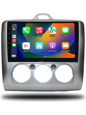 SmartGO Ford Focus 2 2007-2011 Manuel Klima 6+64 GB Android Multimedya Sistemi Lüks Ekran  Wİ-Fİ (Yazılımsal)