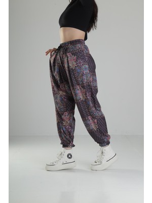 Çiçek Desenli Jogger Pantolon