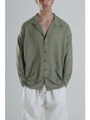 Cocopelli Haki Keten Gömlek