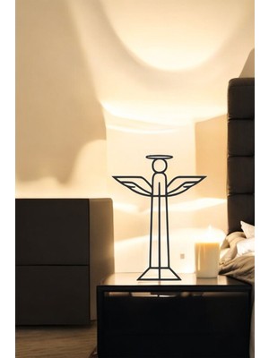 Melek Line Art Figür - Minimalist Dekor & Koleksiyon, Ev Dekoru, 3D Baskı