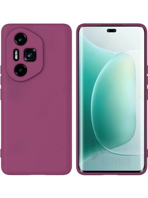 Honor 300 Ultra Uyumlu Silikon Kılıf - Kamera Korumalı Esnek Pastel Renk Kapak - Mürdüm