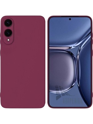 Samsung Galaxy S25 Edge Uyumlu Silikon Kılıf - Kamera Korumalı Esnek Pastel Renk Kapak - Mürdüm