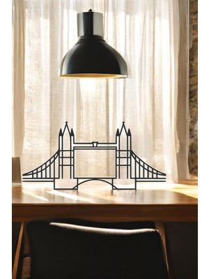 Kule Köprüsü Line Art Figür - Minimalist Dekor & Koleksiyon, Ev Dekoru, 3D Baskı