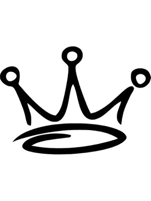 Kral Tacı Model 2 Oto Özel Yeni Sticker Siyah 25 x 17 cm