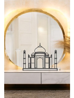 Tac Mahal Line Art Figür - Minimalist Dekor & Koleksiyon, Ev Dekoru, 3D Baskı