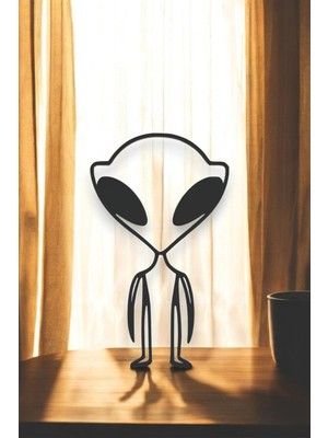 Uzaylı Line Art Figür - Minimalist Dekor & Koleksiyon, Ev Dekoru, 3D Baskı