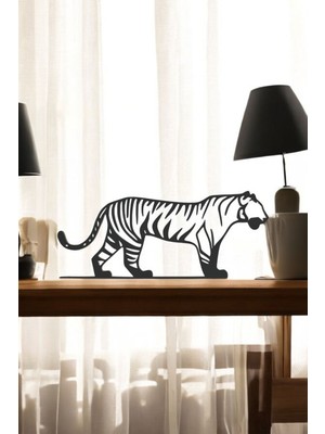 Kaplan Line Art Figür - Minimalist Dekor & Koleksiyon, Ev Dekoru, 3D Baskı