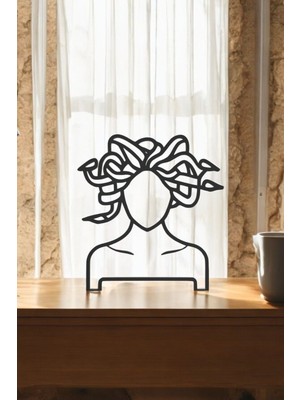 Medusa Line Art Figür - Minimalist Dekor & Koleksiyon, Ev Dekoru, 3D Baskı