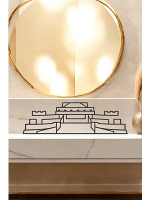 Çin Seddi Line Art Figür - Minimalist Dekor & Koleksiyon, Ev Dekoru, 3D Baskı