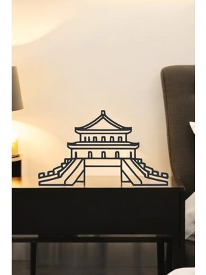 Çin Seddi Line Art Figür - Minimalist Dekor & Koleksiyon, Ev Dekoru, 3D Baskı
