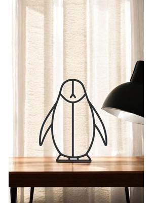 Penguen Line Art Figür - Minimalist Dekor & Koleksiyon, Ev Dekoru, 3D Baskı