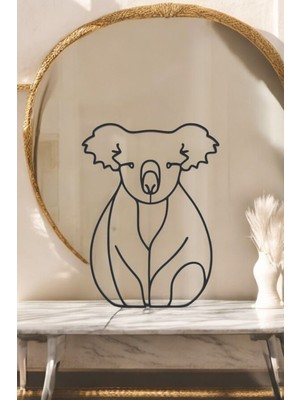 Koala Line Art Figür - Minimalist Dekor & Koleksiyon, Ev Dekoru, 3D Baskı